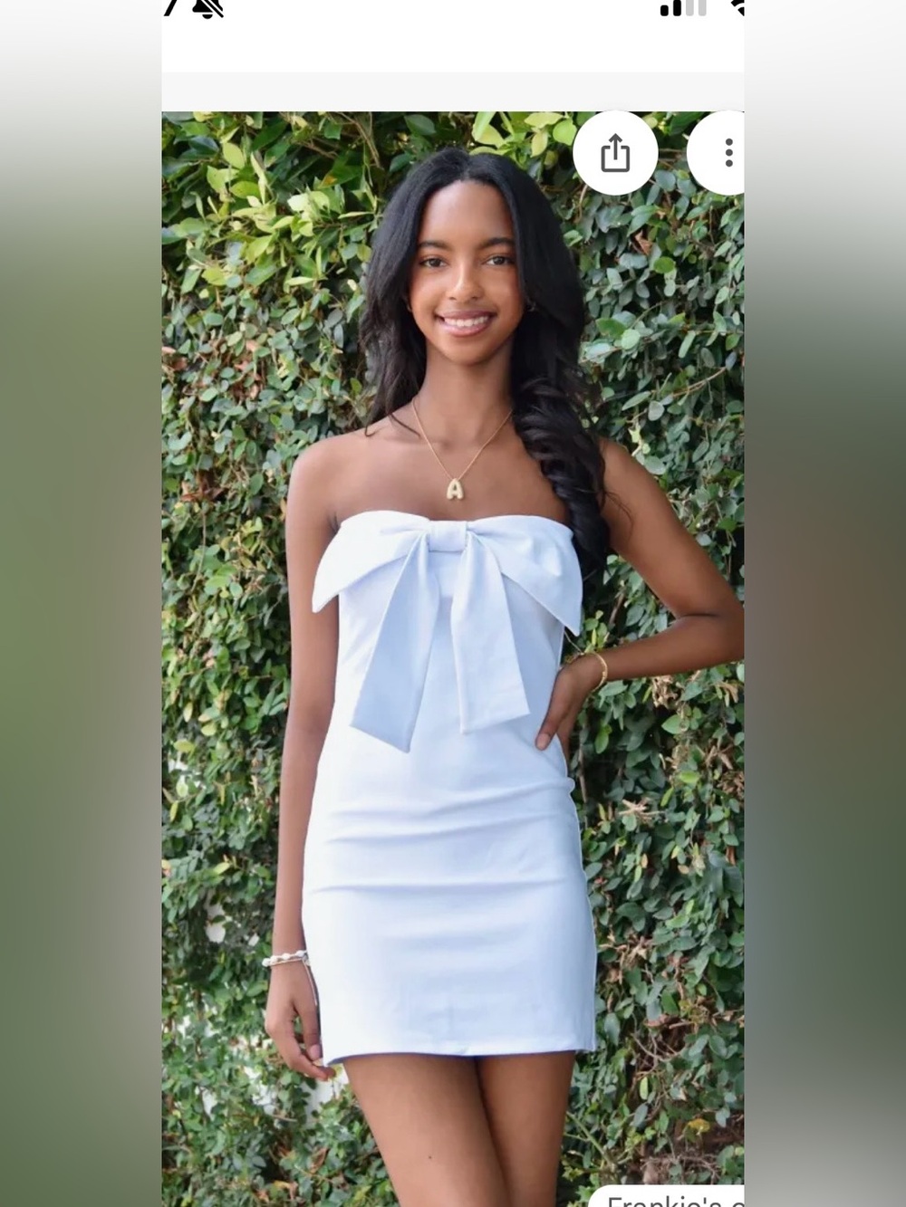 Gold Rush NYC Girls White Bow Strapless Dress